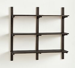 Open Box: Cayman Tiered Wall Shelves (36") - Warm Black