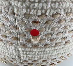 Open Box: Dash Pouf - Smoke Gray/Ivory