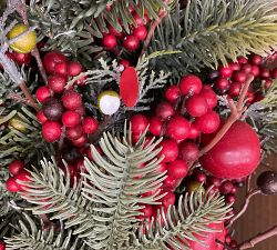 Open Box: Faux Lit Mixed Berry Tree, Small (2')