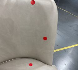 Open Box: Layton Leather Swivel Counter Stool (25.5") - Statesville Pebble, Seadrift