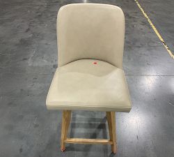 Open Box: Layton Leather Swivel Counter Stool (25.5") - Statesville Pebble, Seadrift