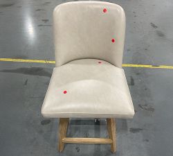 Open Box: Layton Leather Swivel Counter Stool (25.5") - Statesville Pebble, Seadrift