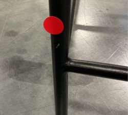 Open Box: Maison Leather Counter Stool (24") - Vintage Caramel, Antique Bronze