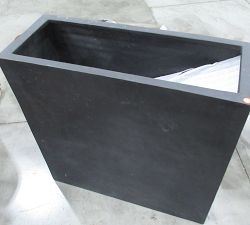 Open Box: Mission Square Handmade Outdoor Planter, Tall Box (31.5"W x 31.5"H) - Black