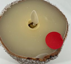 Open Box: Premium Flickering Flameless Wax Pillar Candle (3" x 6") - Sugared Birch