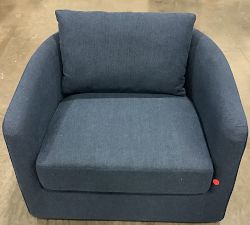 Open Box: Remmy Swivel Chair (39") - Performance Heathered Basketweave Navy