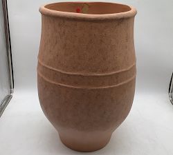 Open Box: Sienna Fiber Stone Outdoor Planter, Large (17.5"D x 25"H) - Terracotta