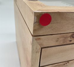 Open Box: Stella Jewelry Box, Large - Light Burlwood