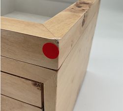 Open Box: Stella Jewelry Box, Large - Light Burlwood