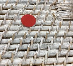 Open Box: Tava Handwoven Lidded Basket, Low (21.75"W x 8"H) - Whitewash