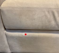 Open Box: York Square Arm Leather Grand Sofa (95"), 2x2 - Nubuck Wheat