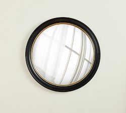 Chris Loves Julia Convex Mirror with Brass Frame