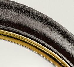 Chris Loves Julia Convex Mirror with Brass Frame