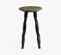 Chris Loves Julia Green Marble Top Accent Table (14")