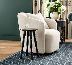 Chris Loves Julia Green Marble Top Accent Table (14")