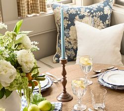 Chris Loves Julia Turned Walnut Candle Holder