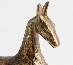 Antique Brass Horse Object