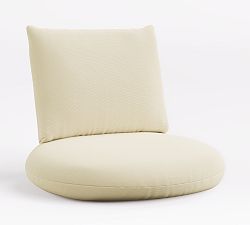 Cushion Cover Only: Huntington Petite Outdoor Swivel Papasan, High Performance Canvas; Natural
