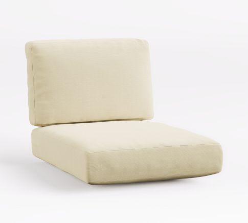 Cushion Cover Only: Huntington Square Arm Swivel Outdoor Lounge Chair, High Performance Canvas; Natural