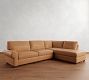Turner Roll Arm Leather Return Bumper Sectional (109"&ndash;127")