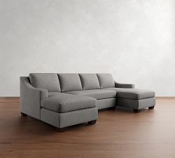 York Slope Arm Double Chaise Sectional (107"&ndash;127")