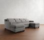 York Square Arm Deep Seat Double Chaise Sectional (107"&ndash;127")