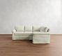 York Roll Arm Slipcovered 3-Piece Sectional (93")