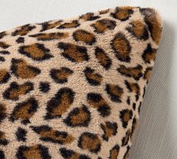 Faux Fur Cheetah Pillow Cover