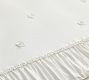 LoveShackFancy White Embellished Rosette Duvet Cover