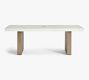 Pomona Concrete &amp; Acacia Rectangular Outdoor Dining Table (86")