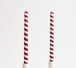 Candy Stripe Taper Candle - Set of 2