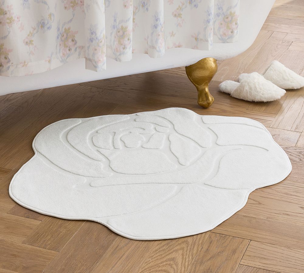 LoveShackFancy Rosette Bath Mat | Pottery Barn