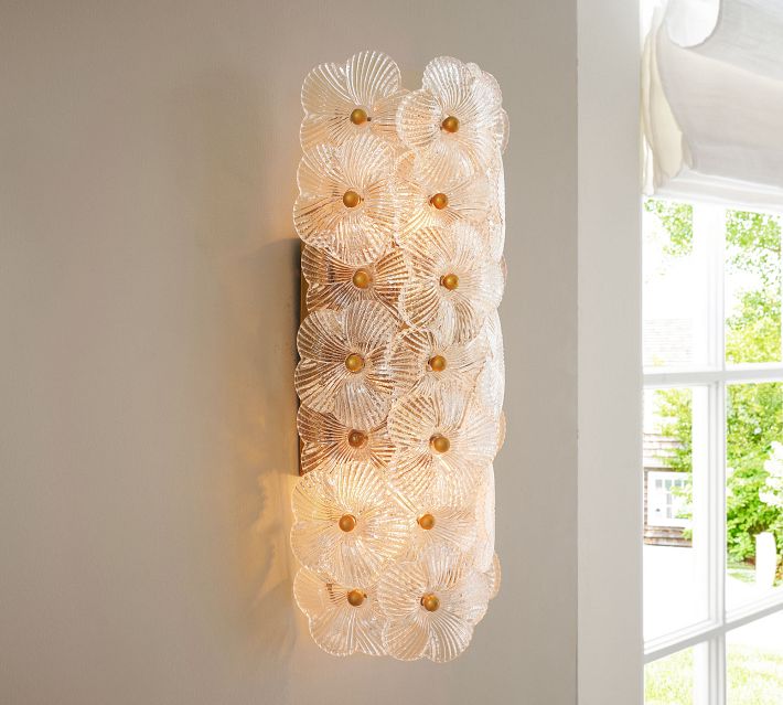 Nicolette Glass Floral Sconce (15