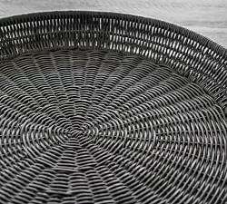Handwoven Rattan Round Tray