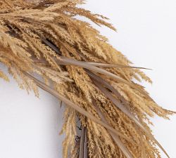 Faux Pampas Grass Wreath - 28"
