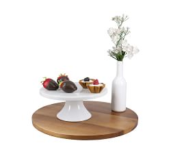 BIA White Porcelain Round Cake Stand