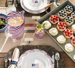 Galvanized Americana Rectangle Tray with Wooden Handles