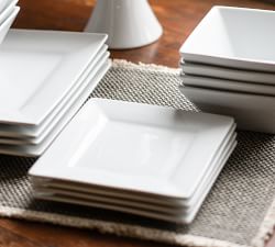 BIA Square Porcelain Dinner Plates - Set of 4