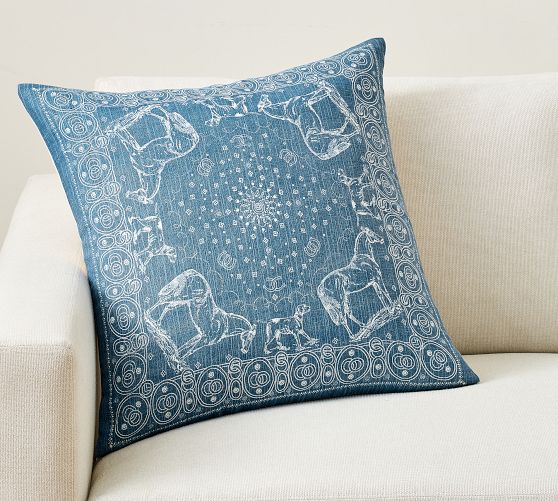 Horse Bandana Printed Pillow