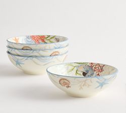 Enchanted Sea Stoneware Cereal Bowls - Set of 4