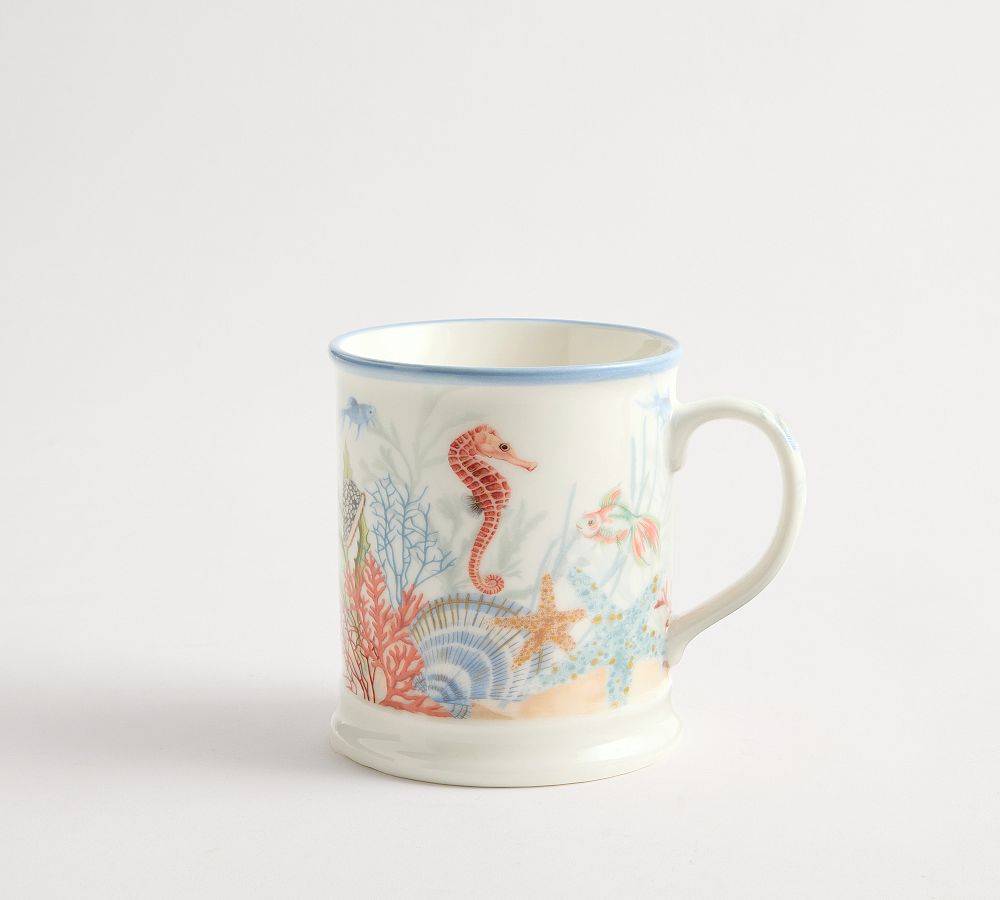 Enchanted Sea Stoneware Mugs - Set of 4 by Pottery Barn