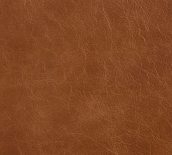 Open Box: Maison Leather Backless Swivel Counter Stool (24") - Statesville Caramel, Bronze