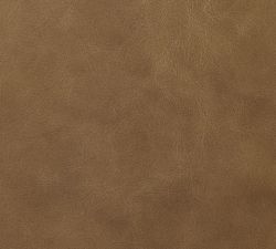 Open Box: Maison Leather Stationary Swivel Desk Chair (32"), Bronze Base - Legacy Taupe