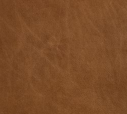 Open Box: Martin Small Leather Ottoman without Nailheads - Vintage Caramel, Walnut