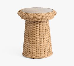 Heritage Round Woven Side Table (18")