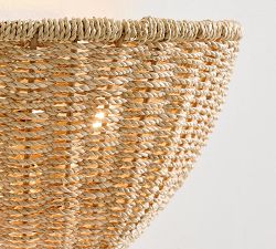 Bermuda Rattan Round Sconce (13")