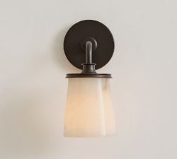 Hayes Alabaster Single Sconce (11")