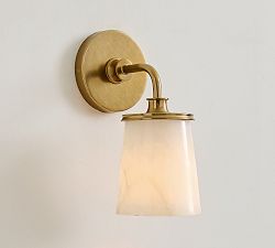 Hayes Alabaster Single Sconce (11")