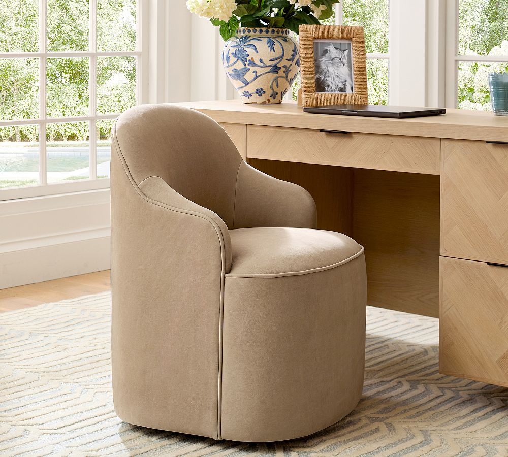 Jamie Leather Desk Chair by Pottery Barn