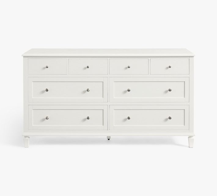 beige tall dresser Maude Tall Dresser, Washed White Ash with Raffia